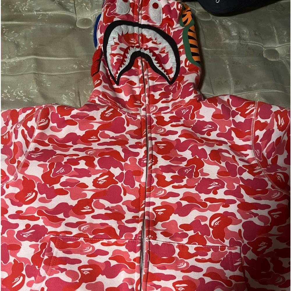 Pink bape hoodie